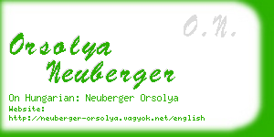 orsolya neuberger business card